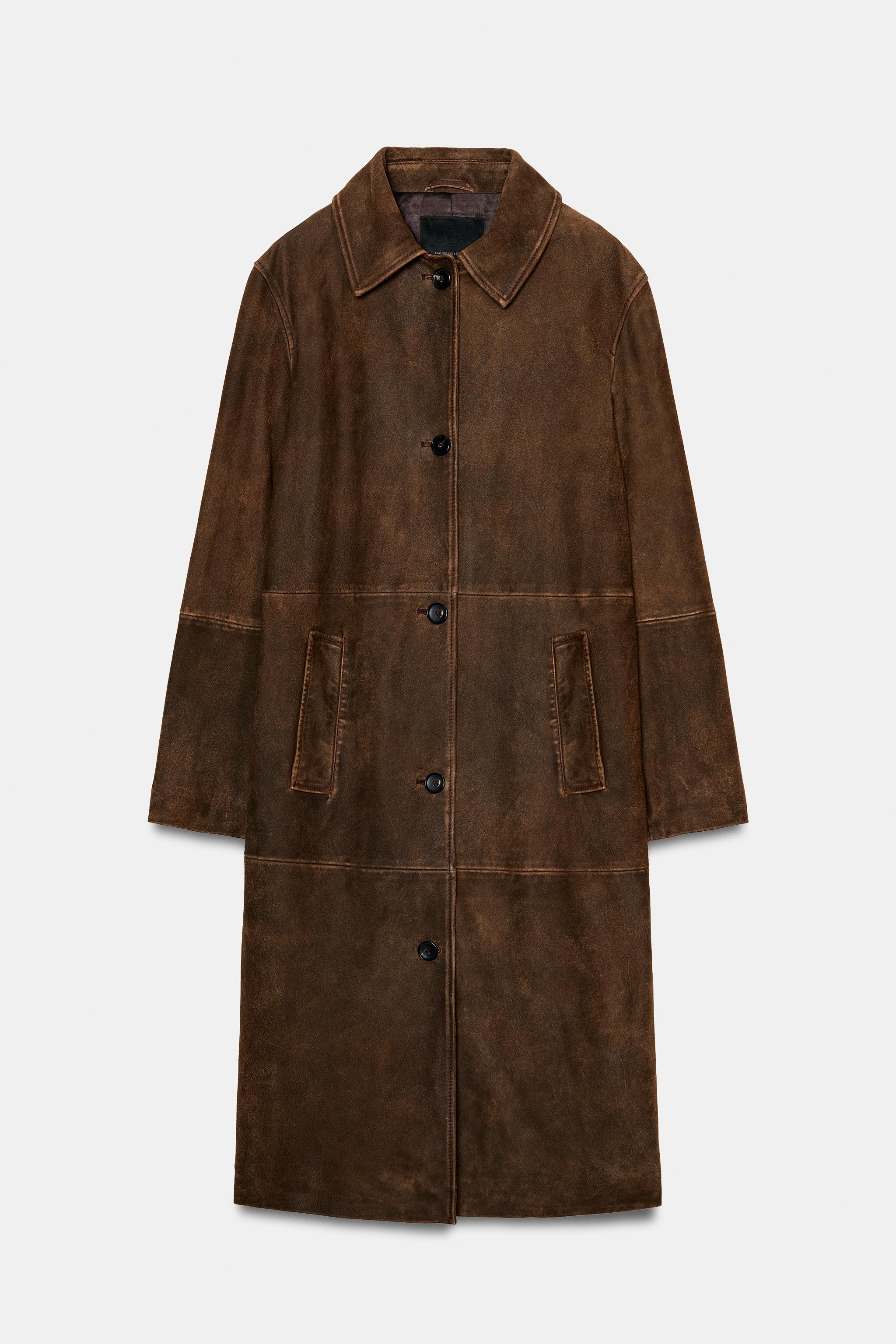 ZW COLLECTION 100% LEATHER LONG COAT